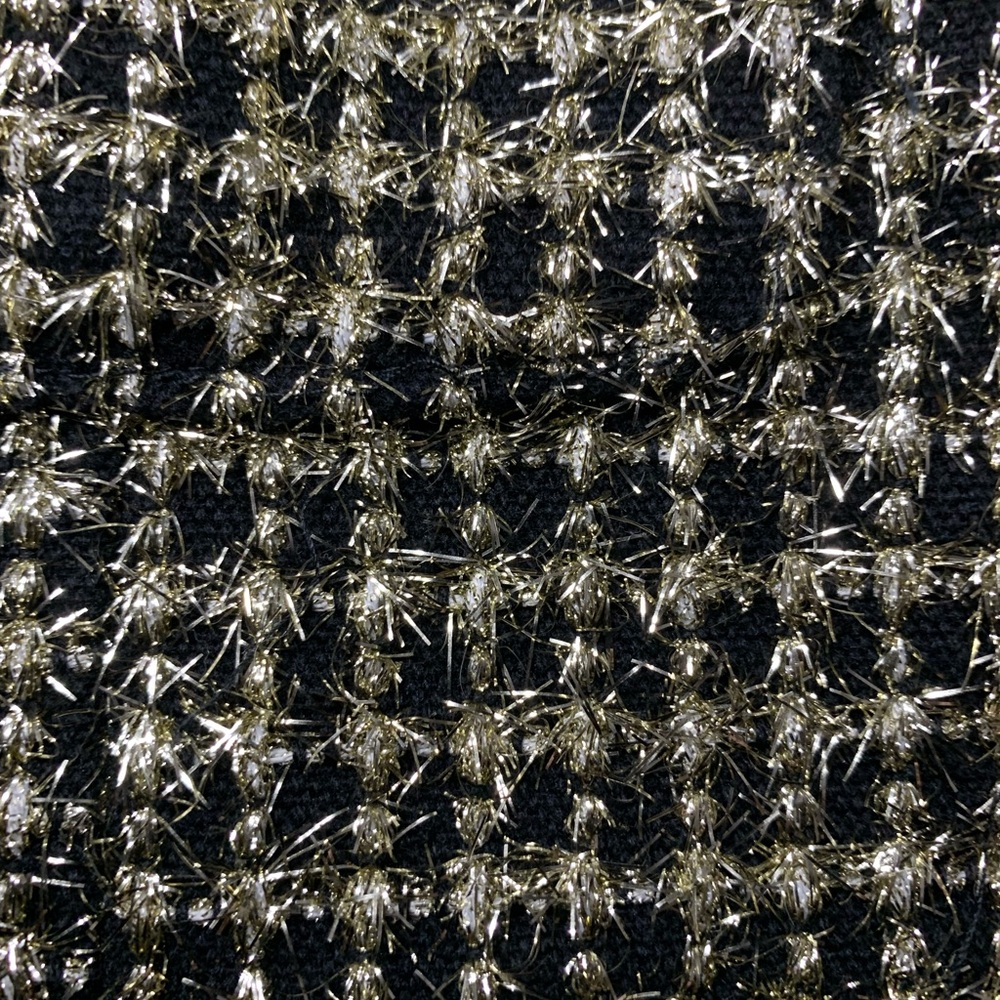 Beulah style black/gold tweed jacket , long sleeves, front closure Size S - Picture 11 of 14